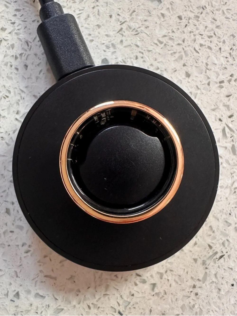 Oura Rose Gold and Black Two-Tone Women's Ring - Picture 2 of 7